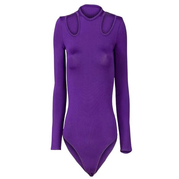 NEW PAOLA BERNARDI women's maria flor bodysuit in purple - Picture 1 of 1